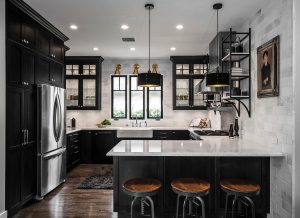 Image of Black and White Kitchen Remodel done by Zieba Builders