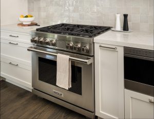 Choosing New Kitchen Appliances. Kitchen stove. Remodeled by Zieba Builders. Tustin, CA